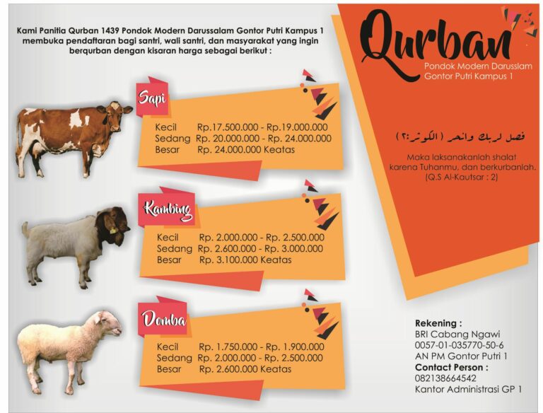Mari Berqurban di Gontor Putri 1