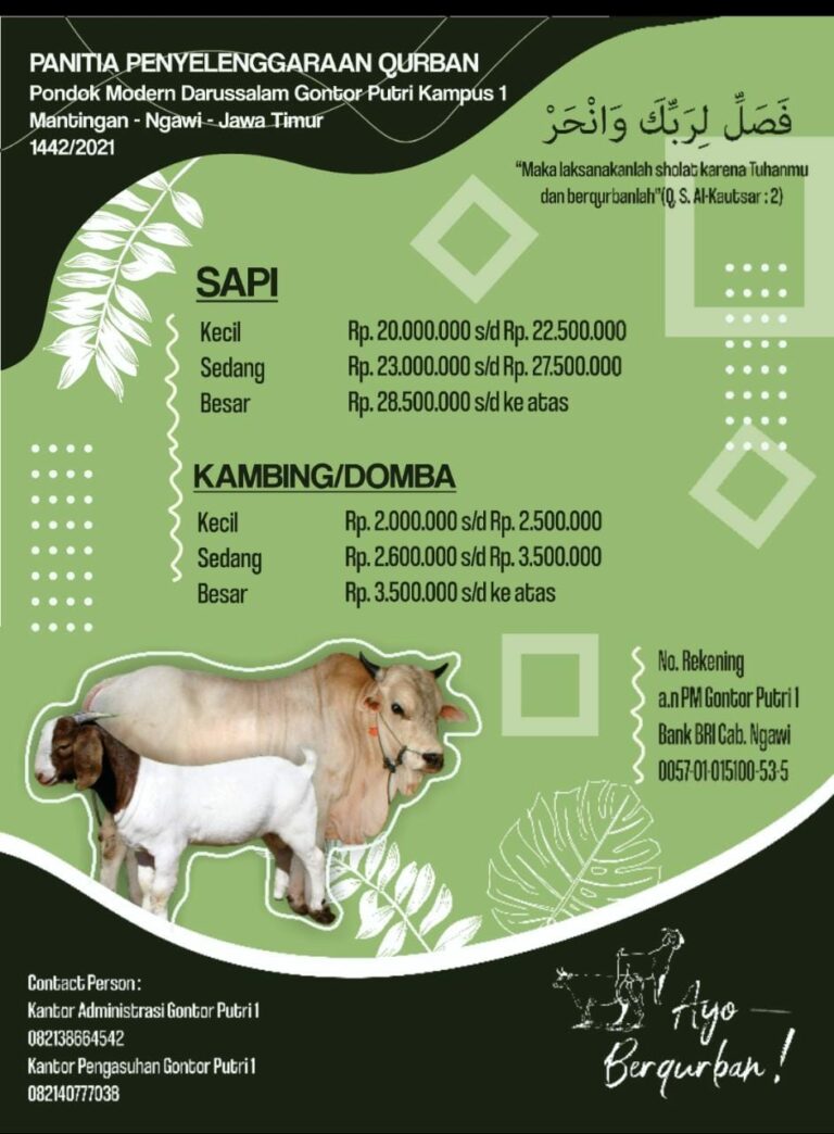 Semarakkan Idul Adha 1442 H dengan Berkurban