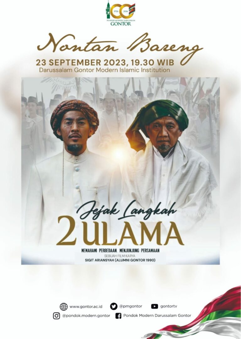 Semarak 100 Tahun Gontor, Lintas Marhalah Inisiasi Nobar Film Jejak Langkah 2 Ulama di PMDG